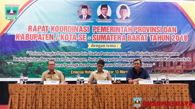 Bahas Pengawasan Izin Pertambangan, Pemkab Dharmasraya Rakor dengan Pemprov Sumbar