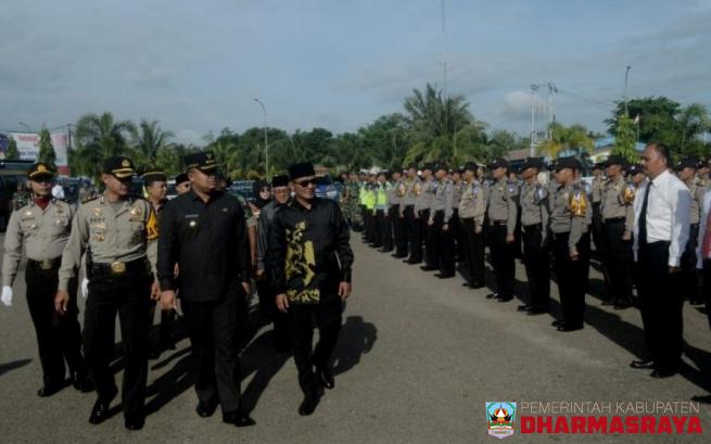 Pemkab dan Polres Dharmasraya Laksanakan Apel Gelar Pasukan Operasi Lilin Singgalang 2017